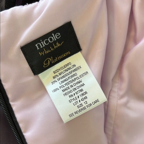 Nicole by Nicole Miller Women's Size 12 High Low Formal Dress Purple Bubble Hem - Picture 12 of 14